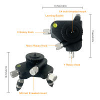 Base De Nivel Láser Metálica Con Rotación 360 Grados Y Trípode Soporte Para Interfaz De 1/4 O 5/8 Herramienta De Medición - details 1