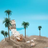 Maceta De Bonsái De Palma De Coco En Plástico Modelo Para Manualidades DIY Escenografía De Arena Para Mesa Micro Landscape - details 6