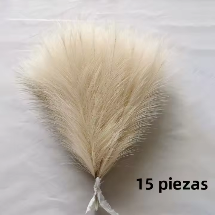 15pcs Bouquet De Pampas Artificial Para Decoración De Casamiento Y Fiestas DIY Flores De Planta Falsa Para Vaso Decorativo - 1