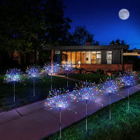 Luces De Jardín Solar Impermeables Con 8 Modos De Iluminación LED Para Exterior Forma De Fleur De Lis Decoración De Hogar - details 0