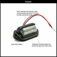MOV 2 Luces LED para matrícula, impermeable, 6 SMD, Luces traseras LED, lámpara de matrícula para 12 V/24 V, chariot, furgoneta, remolque, Coche, vehículo, Caravana, Girasol CTD. Ro - details 9