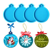 Molde De Llavero Redondo Para Epoxy Resina DIY Herramientas Para La Creación De Adornos De Navidad Decoraciones De Árbol De Navidad - details 2