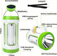 BIT Lámpara LED para acampar, lámpara LED solar para acampar con cargador USB, linternas portátiles ultrabrillantes para acampar, lámpara para tienda de campaña, luz para acampar, luz para acampar al aire libre, senderismo - details 1