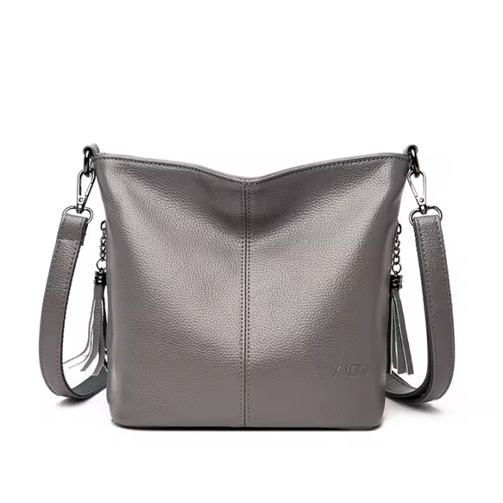 Bolso de hombro de cuero de color sólido de alta calidad para mujer, bolso pequeño cruzado a la moda, 2023 - 1