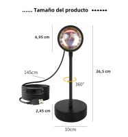 Lámpara De Puesta De Sol Inteligente Tuya LED Con Control Remoto USB RGB Para Decoración De Habitaciones Fotografía Festivales Y Nacimientos - details 12