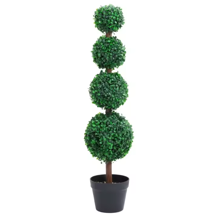Planta de BOJ forma artificial de bola con maceta verde 90 cm - 1