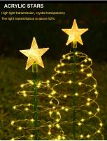Luces De Hilo De Cobre LED Solar Para Exterior Impermeables Decoración De Navidad Celebración De Boda Fiesta Iluminación De Jardín Estilo Tradicional - details 1