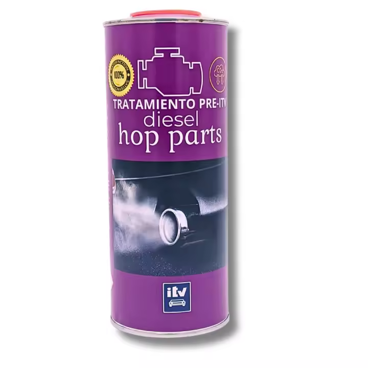 Hop Parts Tratamiento Pre ITV Diésel 1 Litro - Aditivo de Limpieza Profesional para Motores Pesados, Vehículos Agrícolas, Camiones y Maquinaria Industrial, Mejora Rendimiento y Optimiza el Consumo - 1