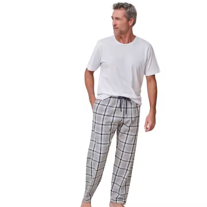MASSANA pantalón pijama para hombre invierno en gris P751346 - 1