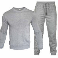 Conjunto Deportivo Para Hombre Con Cuello En O 2 Piezas Sudadera Con Capucha Y Pantalones Con Cierre Elástico Traje De Correr Casual De Poliéster Para Otoño E Invierno - details 12