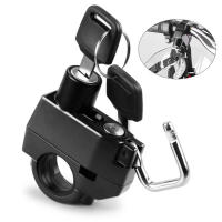 Cerradura Antirrobo Para Casco De Motocicleta Tamaño Compacto Tratamiento De Hierro Fundido Negra Resistente Al Rusticidad Fijación Sencilla Y Rápida - details 7