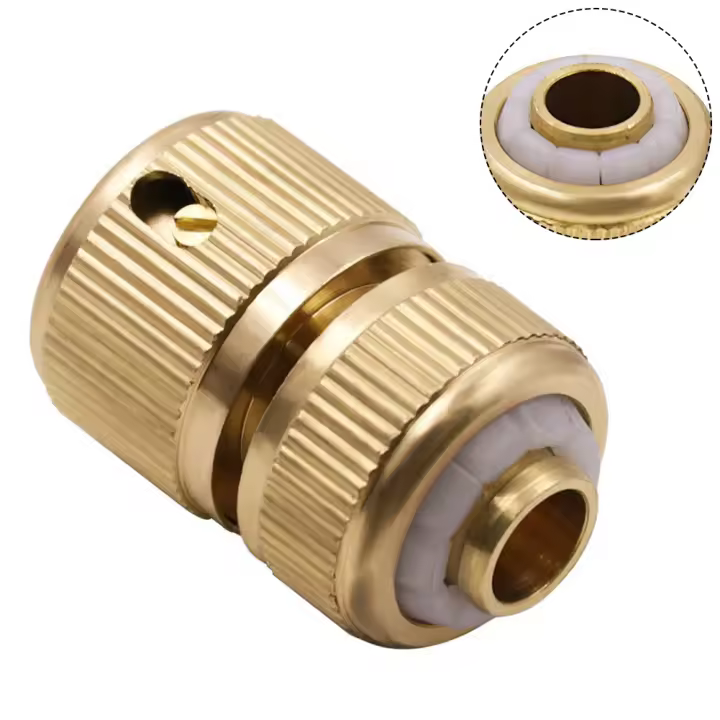 Adaptador De Conector De Jardín 1/2 Pulgada Para Riego Y Limpieza De Coches Conexión Rápida Fijación Para Tubo De Agua - 1