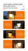 Lámpara De Camping Portátil Retro Impermeable Luz De Emergencia Dimmer Sin Escala Para Colgar En La Tienda De Campaña Y Senderismo Al Aire Libre - details 1