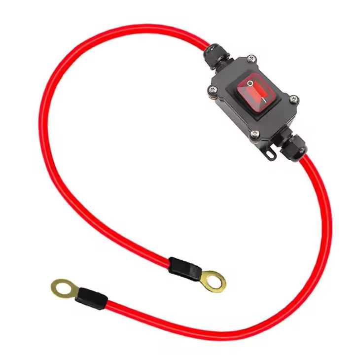 DC12V Inline Wire Switch DC12-24V DPST Dual Side Wiring Switch 25A IP67 with on/Off Quick Connect/Disconnect Switch - 1