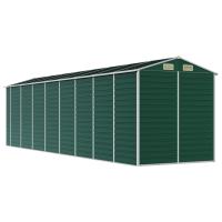 Cobertizo de jardín acero galvanizado verde 191x725x198 cm Decoración de muebles de jardín al aire libre - details 6