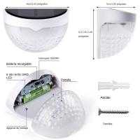 Luces Solares LED Para Valla Exterior Impermeables Luz De Pared Para Jardín Camino Y Terraza Decorativas Material ABS Fuente De Energía Solar - details 1