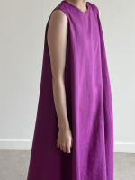 Vestido Largo Vintage De Algodón Y Lino Para Mujer REALEFT Sin Mangas Estilo Casual Suelto Con Cinturones Verano 2025 - details 17