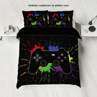 Juego De Sábanas Con Patrón De Control Remoto De Juego 3 Piezas Funda De Edredón Y 2 Fundas De Cojines 100% Poliéster 90gsm - details 2