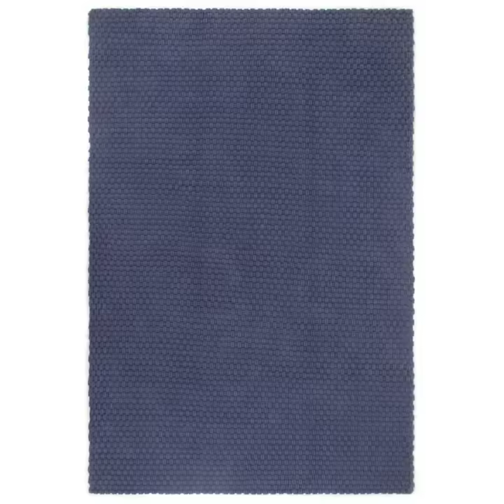 vidaXL Alfombra rectangular algodón 120x180 cm Color Natural,  Antracita,  Gris y mas Alfombras de área  Alfombra de Piso para Sala de Estar Dormitorio Habitación Salón - 1