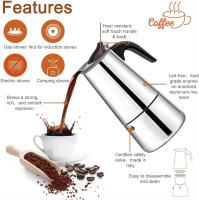 Cafetera Italiana Inducción 3 Tamaños Arce Inoxidable Vitrcerámica Cocinas 600ml - details 1