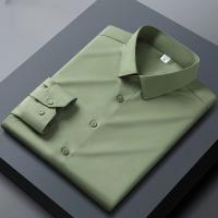 Camisa Blanca Antirroto Para Hombre Cuello Alto Manga Larga Ajustada Resistente a Las Arrugas Traje Formal Para Negocios Y Trabajo - details 17