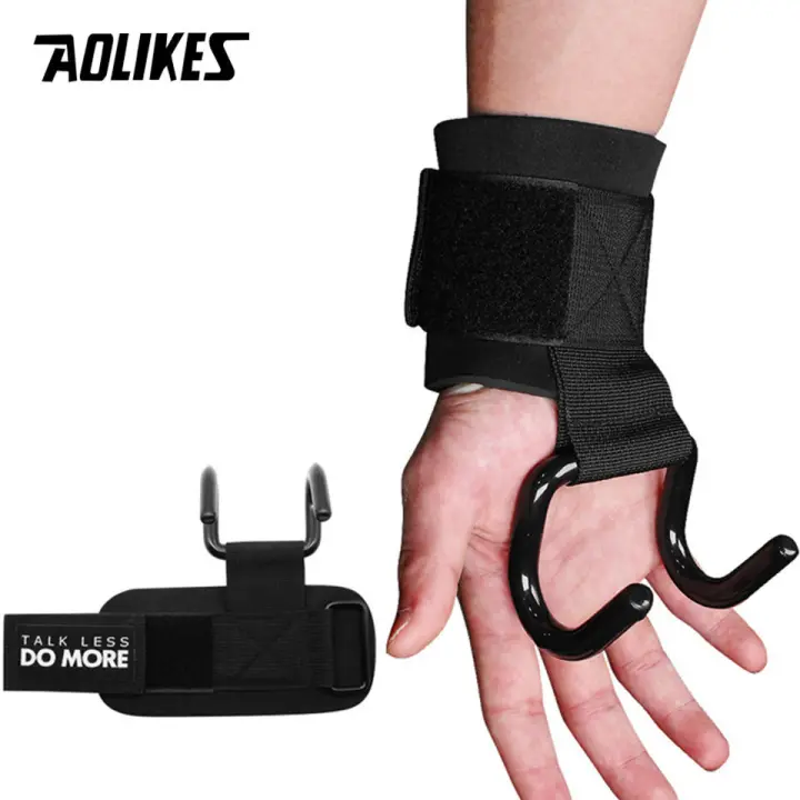 AOLIKES Guantes De Levantamiento De Peso Con Gancho Para Mano Y Muñeca 1 Paquete De Entrenamiento De Fuerza En Gimnasio Y Fitness Soporte De Elevación - 1