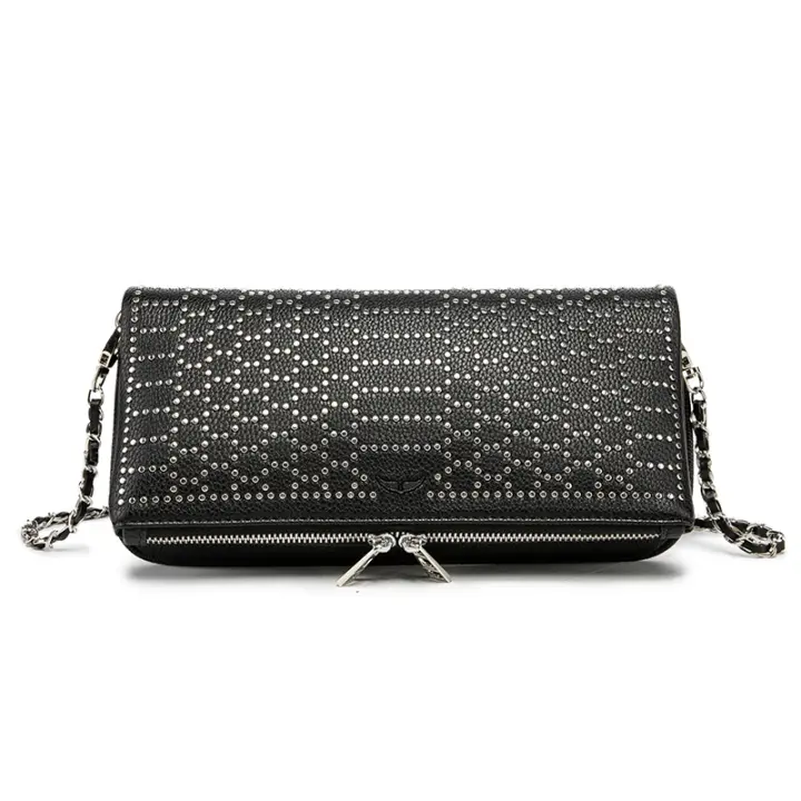 Bolso ZV, nuevo bolso con alas de clavo completas, moderno bolso bandolera sencillo con cadena, gran oferta - 1
