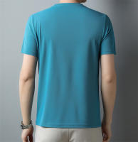 Camiseta De Hombre Casual Y Moda Con Cuello V Y Mangas Cortas En Color Sólido Transpirable Y Cómoda Para Verano Top Versátil - details 18