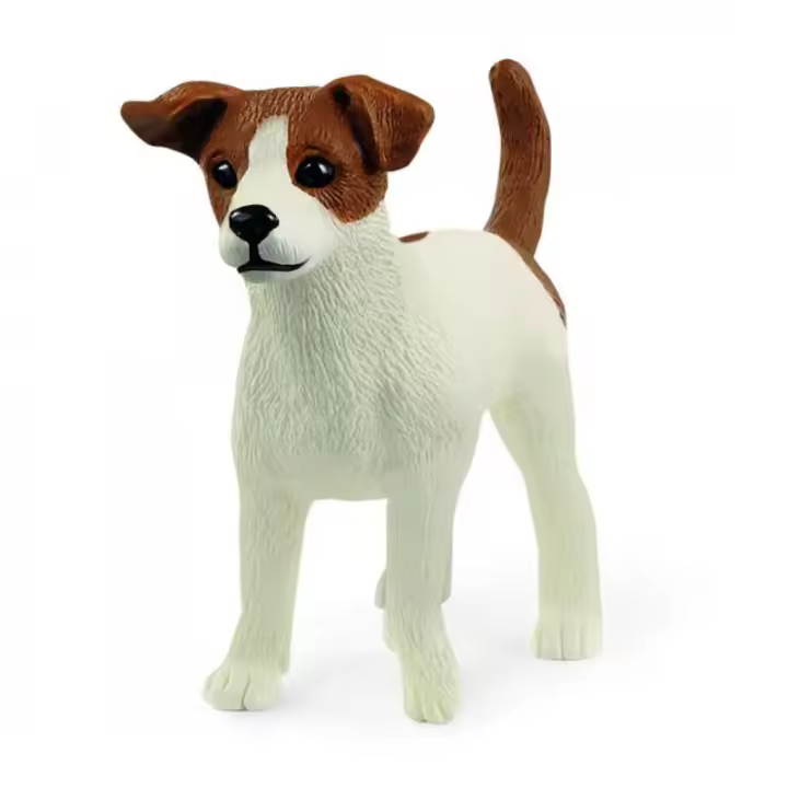 Figura Schleich FARM WORLD Jack Russell Terrier Blanco y Marrón - Ideal para Niños Activos - 1