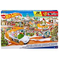 Hot Wheels calendario de adviento con 8 coches y 16 accesorios sorpresa como figuras y figuritas - details 0