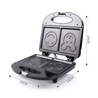 Electrodomésticos Sandwichera Smiley Face Mini Máquina de desayuno para el hogar Máquina de pan multifunción - details 3