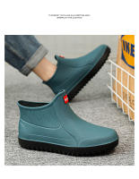 Botas De Lluvia Para Hombres Negras Impermeables Cuatro Estaciones Camping Al Aire Libre Pesca Zapatos De Trabajo Con Tubo Corto Para Lavado De Coche - details 11
