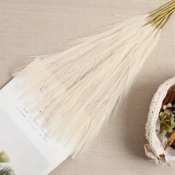5/10Pcs Pampas Artificial Flor Para Decoración De Hogar Boda Y Jardín Arreglo Floral Falso Planta En Vaso Guirnalda Exterior - 1