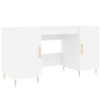 vidaXL Escritorio madera de ingeniería blanco 140x50x75 cm - details 1