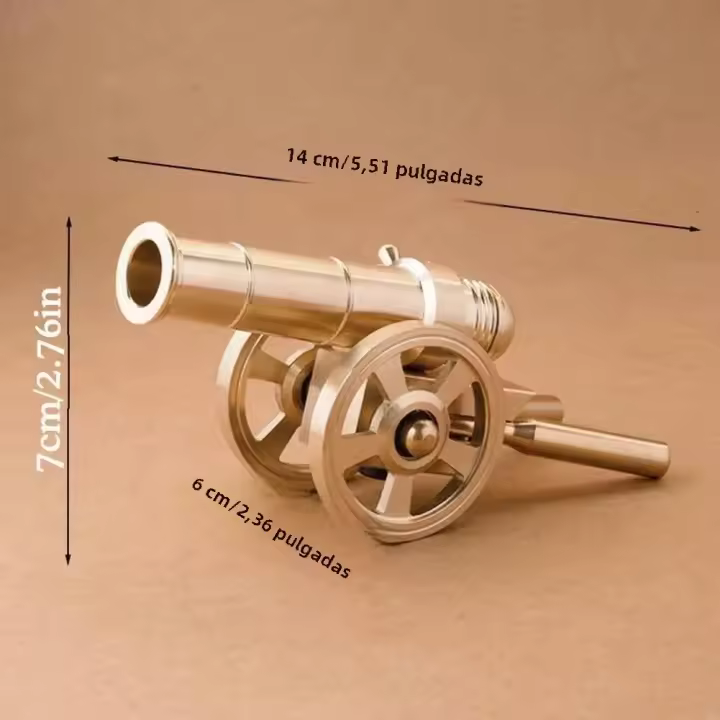 Modelo Militar De Cañón De Latón Sólido Juguete De Despresión Souvenir Regalo Adorno Para Oficina Y Hogar Suministros Artesanales - 1