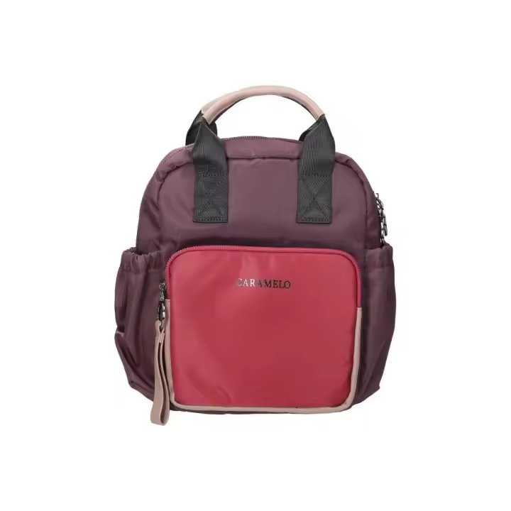 CARAMELO | Mochila Caramelo para Mujer – Mochila Casual en Color Burdeos y granate – Mochila con Cremallera – Varios Departamentos – Espaciosa – Tendencia – Moda – Cómoda – Modelo 50531.13 - 1