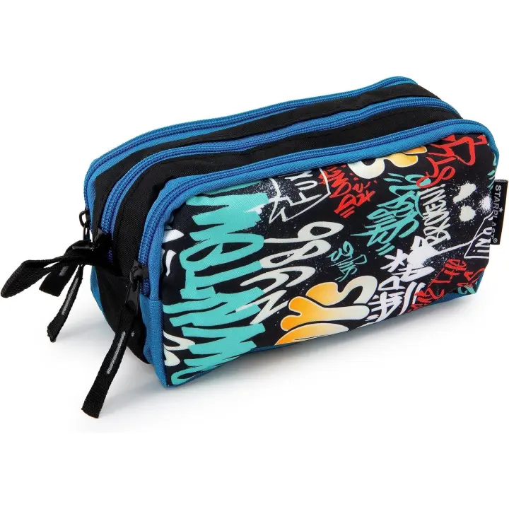 Estuche Escolar Porta Todo, 3 Cremalleras, 3 Compartimentos, Gran Capacidad, Multiuso, para Uso Escolar, Trabajo, Universidad - 1