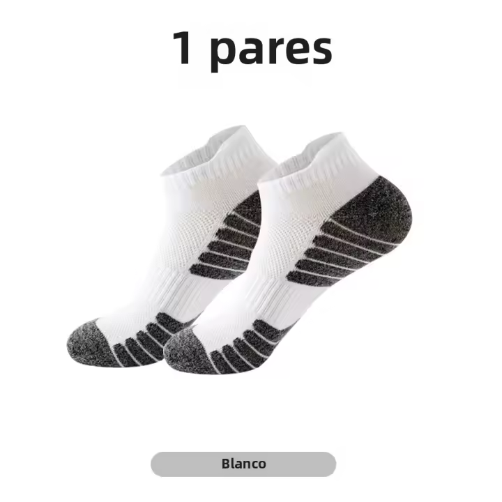 6 Pares De Calcetines Deportivos Para Hombre Antideslizantes Algodón Transpirables Desodorantes Para Correr Básquetbol Ciclismo - 1