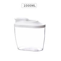 Contenedores De Almacenamiento De Alimentos Con Tapa Organización De Cocina Y Panadería Caja De Alimentos Pila De Plástico Blanco Y Verde Para Arroz Y Alimentos Sólidos - details 8