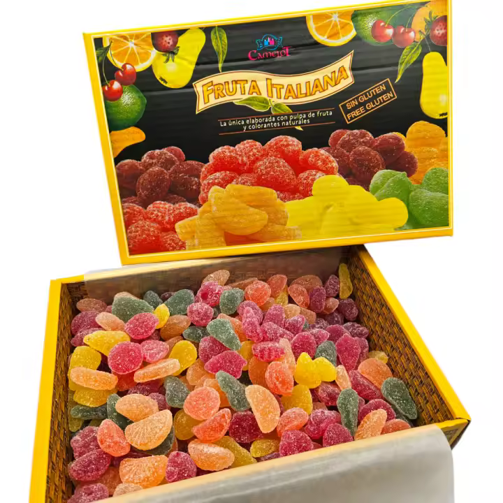 Fruta Italiana Natural - Caja 3 Kg - Fruta Italiana CAMELOT - Fruta Italiana Surtida - 7 Sabores a Frutas - Sin Gluten - 1