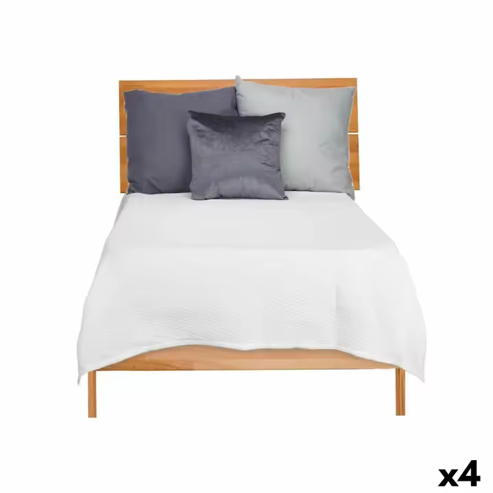 Colcha 180 x 260 cm Rombos Blanco (4 Unidades) - 1