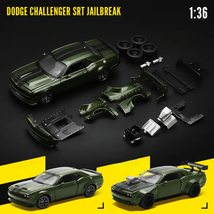 Coche De Juguete a Escala Dodge Challenger SRT Hellcat Jailbreak 1:36 Metálico Sin Batería Para Coleccionistas Y Regalo - 1