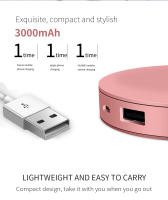 Espejo De Maquillaje Portátil Con Luces LED Y Batería De 3000mAh Espejo De Belleza Mini De Monedero Con Powerbank - details 3