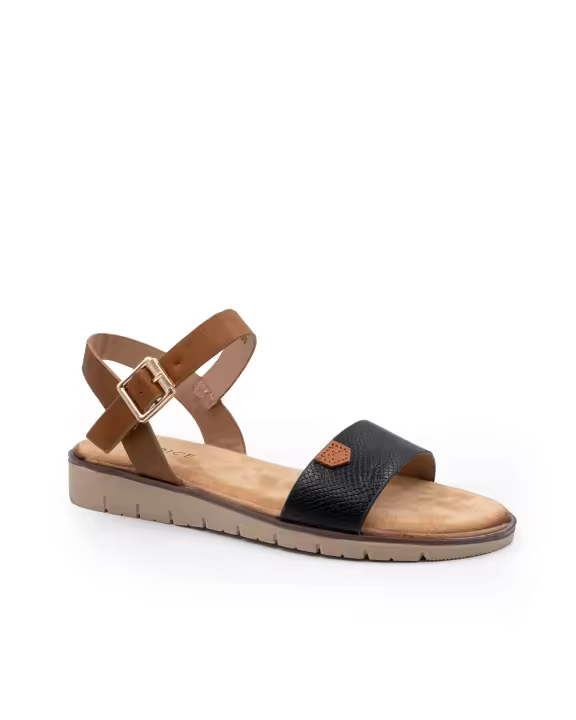 Sandalias Mujer Planas Con Hebilla Con Plantilla Acolchada - 1