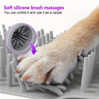 Limpia Patas De Perro Recargable USB Masajeador Automático Desmontable Con Cerdas De Silicona Limpiador De Uñas Para Mascotas - details 2
