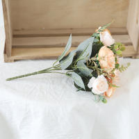 Rosa De Seda Blanca Para Otoño 30cm Flores Artificiales Para Boda Decoración De Mesa Hogar Arreglo Floral Lujo DIY - details 3