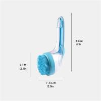 Cepillo De Baño Para Mascotas Con Dispensador De Shampoo Y Mango Largo De Silicona Suave Para Masaje Y Limpieza Del Pelaje Y Cabello - details 5