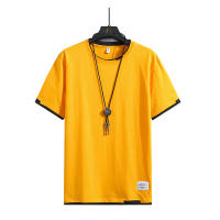 Camiseta De Algodón Puro Para Hombre Estampado Casual De Verano Sin Capucha Manga Corta Trendy Inner Wear Marca - details 6