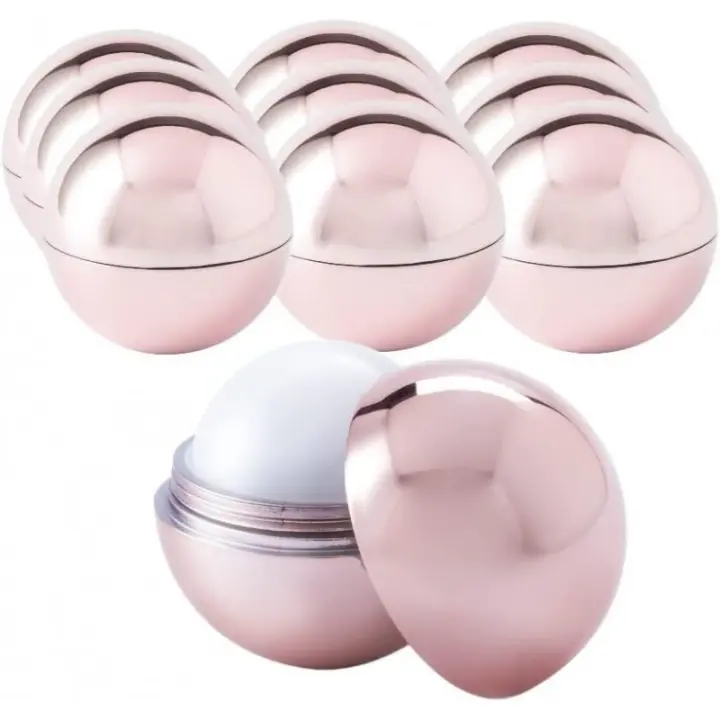 Bálsamos labiales 15 rosas redondos aroma a vainilla. Dermatológicamente testado, balsamos labiales para detalles de invitados en bodas, bautizos, comuniones o cumpleaños (15) - 1