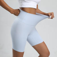 Short De Yoga Para Mujer En Color Sólido Suave Y Transpirable Con Bolsillo Interno Soporte Y Compresión Para Entrenamiento Completo Ciclismo Y Running - details 4